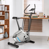 Bicicleta estática vertical magnética con monitor LCD y sensor de pulso