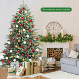 Árbol de Navidad Artificial de 2,13 m con 1260 Puntas Mixtas de PE y PVC