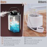 800W Tienda de Sauna de Vapor Portátil para 2 Personas SPA con Sombrero y Agujeros Laterales Vaporizador de 3L