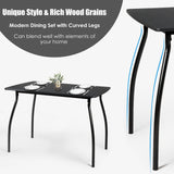 Juego de comedor de 5 piezas con 4 sillas y respaldos