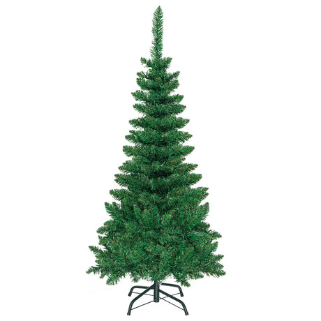 4.5 ft Pre-Lit Premium Hinged Artificial Fir Pencil Christmas Tree with LED Lights