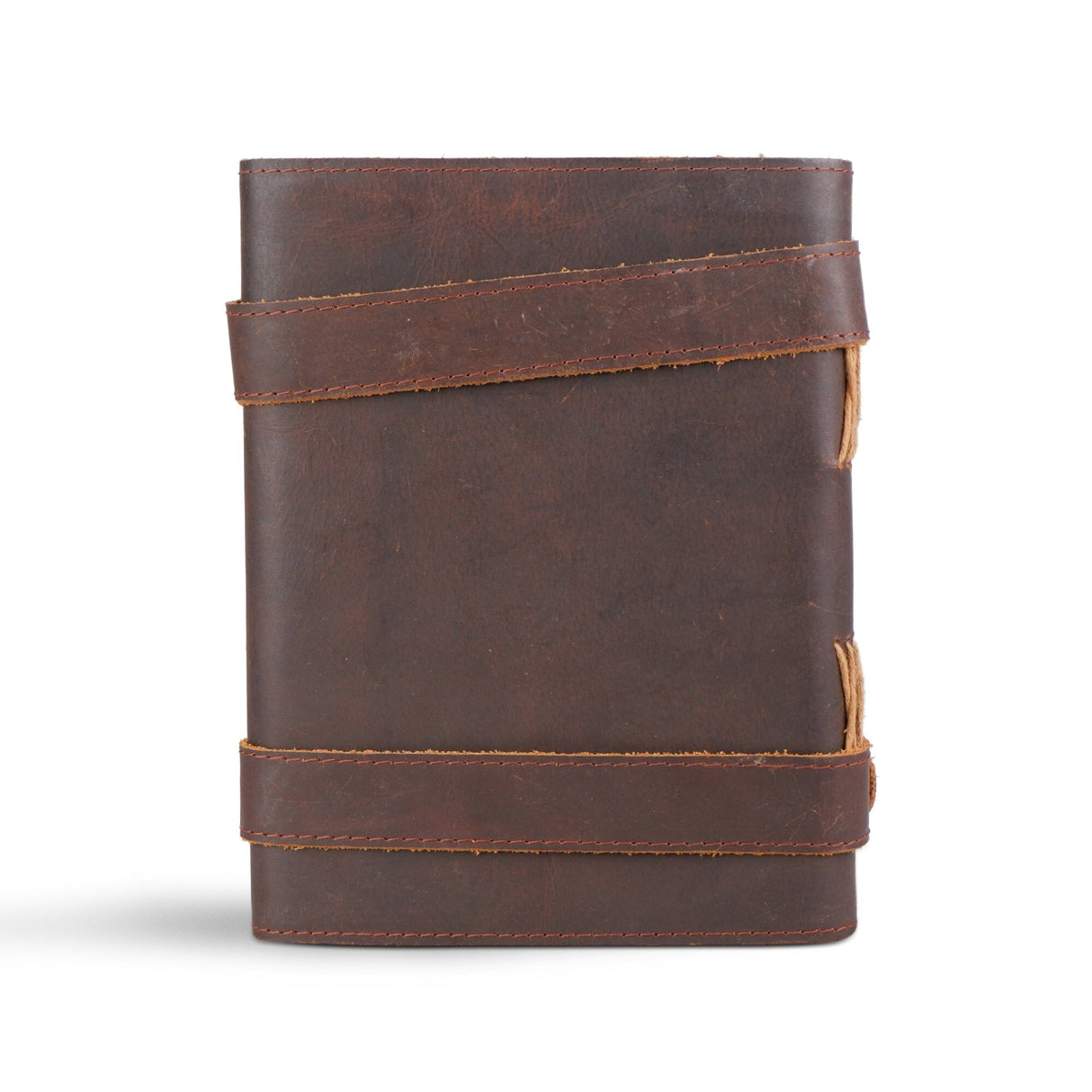Diario de cuero marrón oscuro vintage