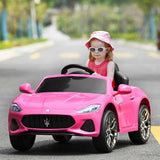 Coche montable de 12 V para niños con control remoto y luces