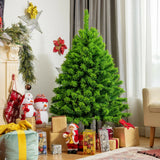 Árbol de Navidad artificial nevado con soporte metálico