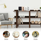 59 Inch Console Table with 3-tier Open Shelf for Front Hall Hallway and Foyer