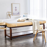 Calentador de cama de masaje de 71 x 31 pulgadas con almohadilla térmica con 5 configuraciones de calor