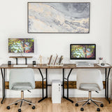 Mesa de escritorio para ordenador en forma de L reversible de 88,5 pulgadas con soporte para monitor
