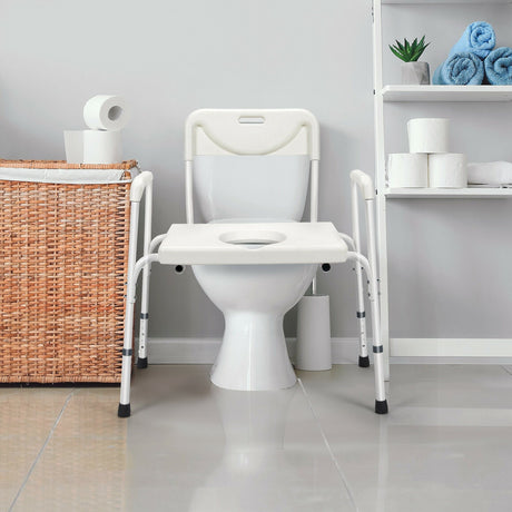 Inodoro portátil 3 en 1 para cabecera con altura ajustable