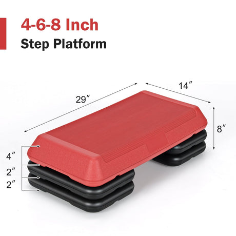Plataforma de ejercicios aeróbicos ajustable de 29 pulgadas