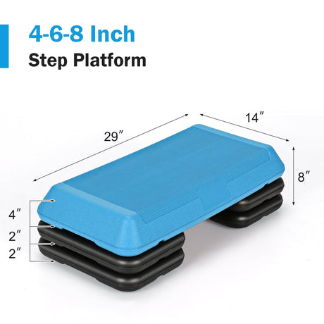 Plataforma de ejercicios aeróbicos ajustable de 29 pulgadas