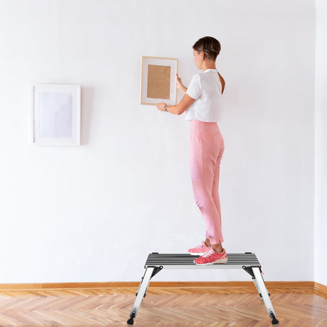 Escalera plegable de aluminio antideslizante para paneles de yeso de 150 kg