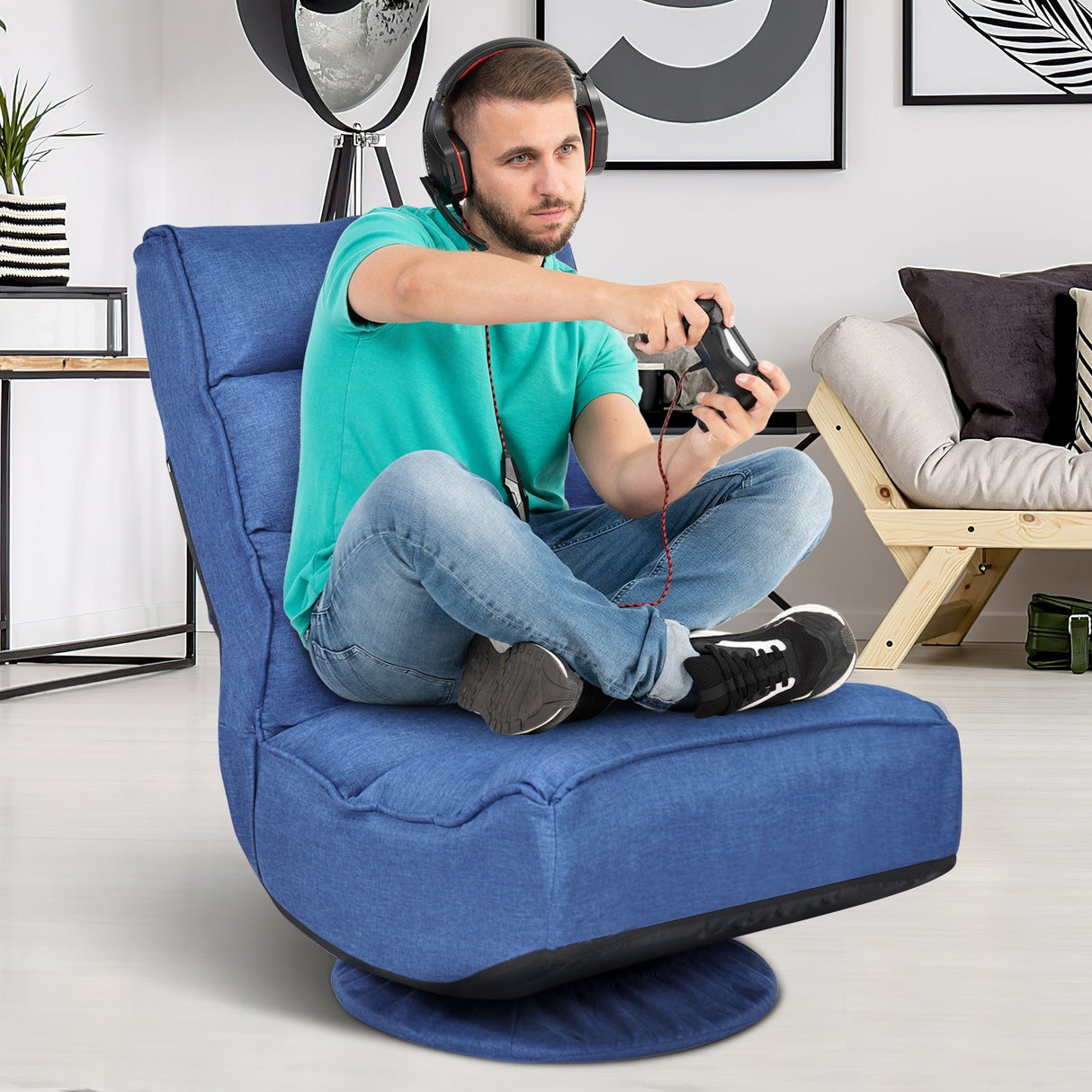 Silla de juego plegable de suelo de 5 posiciones
