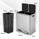 Cubo de basura doble de 60 litros