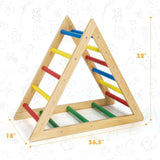 Escalera de triángulo para escalar con 3 niveles para niños-Multicolor
