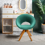 Sillón giratorio con asiento tapizado extragrande para oficina en casa