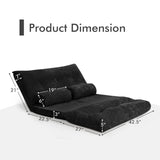 Sofá cama reclinable de 6 posiciones con 2 almohadas
