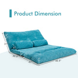 Sofá cama reclinable de 6 posiciones con 2 almohadas