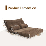 Sofá cama reclinable de 6 posiciones con 2 almohadas