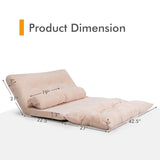 Sofá cama reclinable de 6 posiciones con 2 almohadas