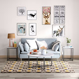 3-Piece Modern Faux Marble Coffee Table Set for Living Room