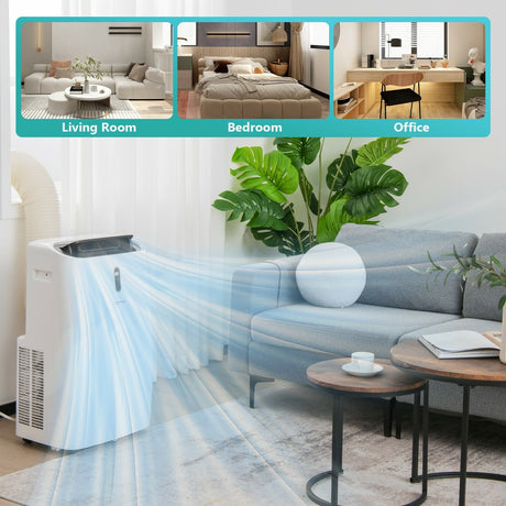Aire acondicionado portátil 4 en 1 de 12000 BTU con control inteligente - Blanco
