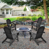 Silla Adirondack para exteriores con portavasos incorporado para el porche del patio trasero