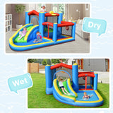 Castillo Hinchable Tobogán de Agua para Niños con Soplador de 480W