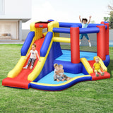 Kids Inflatable Bouncy Castle with Double Slides without Air Blower