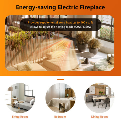 Chimenea eléctrica de 28" con control remoto