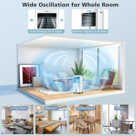 Enfriador de Aire 3 en 1 – Ventilador y Humidificador con Control Remoto