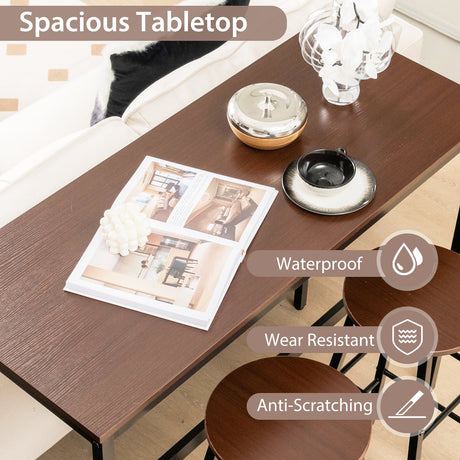 Juego de comedor de 3 piezas con mesa de bar y taburetes para cocina