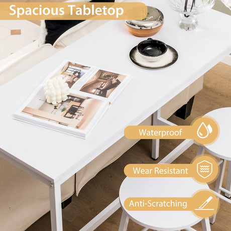 Juego de comedor de 3 piezas con mesa de bar y taburetes para cocina