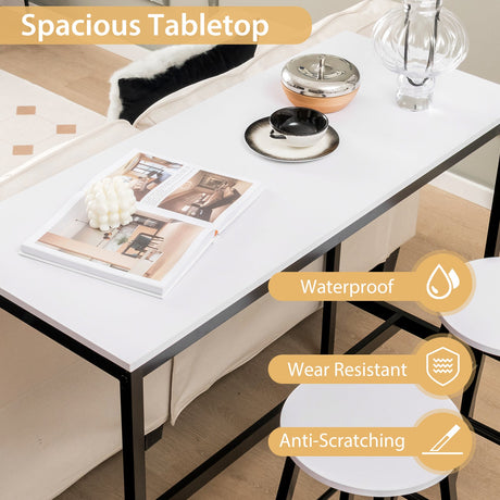 Juego de comedor de 3 piezas con mesa de bar y taburetes para cocina