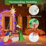 Pesebre Iluminado de 6 Pies con 240 Luces LED