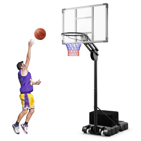 Canasta de baloncesto ajustable de 4.9-10 pies con tablero inastillable