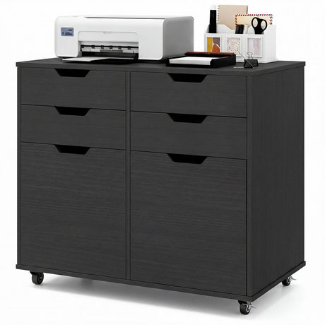 4 Drawer File Cabinet with Wheels for Home Office Organization
