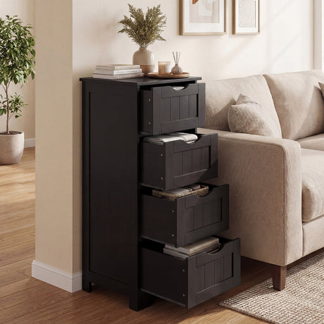 Mueble de suelo independiente de 4 cajones con dispositivo antivuelco