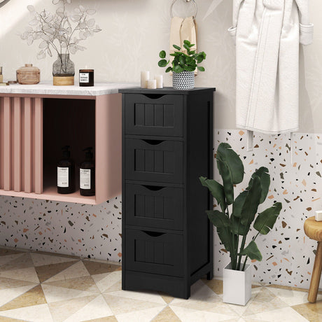 Mueble de suelo independiente de 4 cajones con dispositivo antivuelco