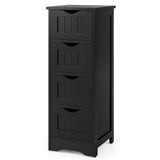 4-Drawer Freestanding Floor Cabinet with Anti-Toppling Device