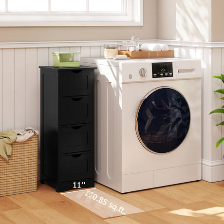 Mueble de suelo independiente de 4 cajones con dispositivo antivuelco