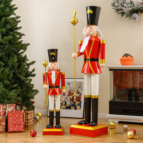 Cascanueces de Navidad de 4 pies con sombrero de copa y hermoso cetro