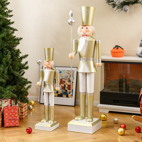 Cascanueces de Navidad de 4 pies con sombrero de copa y hermoso cetro