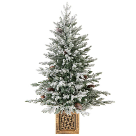 Árbol de Navidad artificial preiluminado para entrada de 4 FT con 100 luces LED
