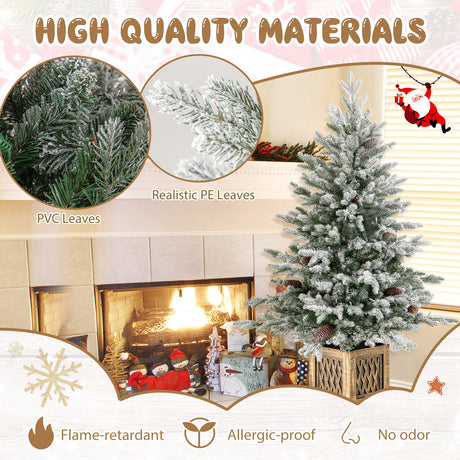 Árbol de Navidad artificial preiluminado para entrada de 4 FT con 100 luces LED