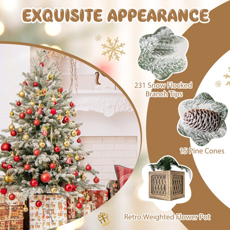 Árbol de Navidad artificial preiluminado para entrada de 4 FT con 100 luces LED
