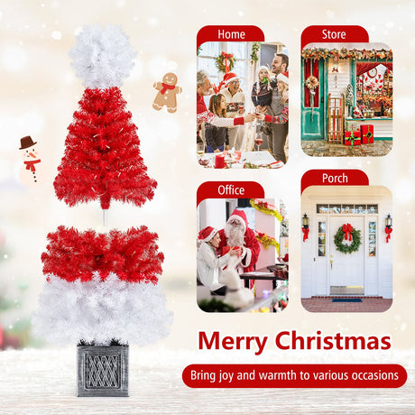 Árbol de Navidad Artificial de 1.20 m con 300 Puntas de Rama y 100 Luces LED Blancas Cálidas