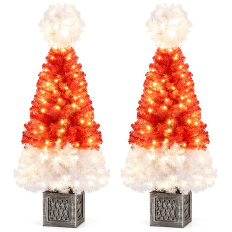 Árbol de Navidad Artificial de 1.20 m con 300 Puntas de Rama y 100 Luces LED Blancas Cálidas