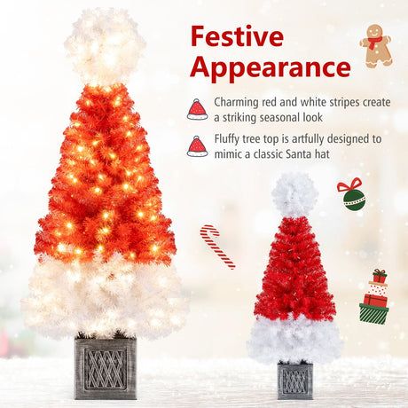 Árbol de Navidad Artificial de 1.20 m con 300 Puntas de Rama y 100 Luces LED Blancas Cálidas