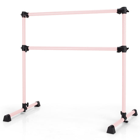 Barra doble de ballet de 4 pies con altura ajustable