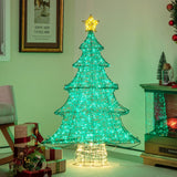 Árbol de Navidad Artificial Iluminado de 4 Pies con 520 Luces LED y Estrella Superior